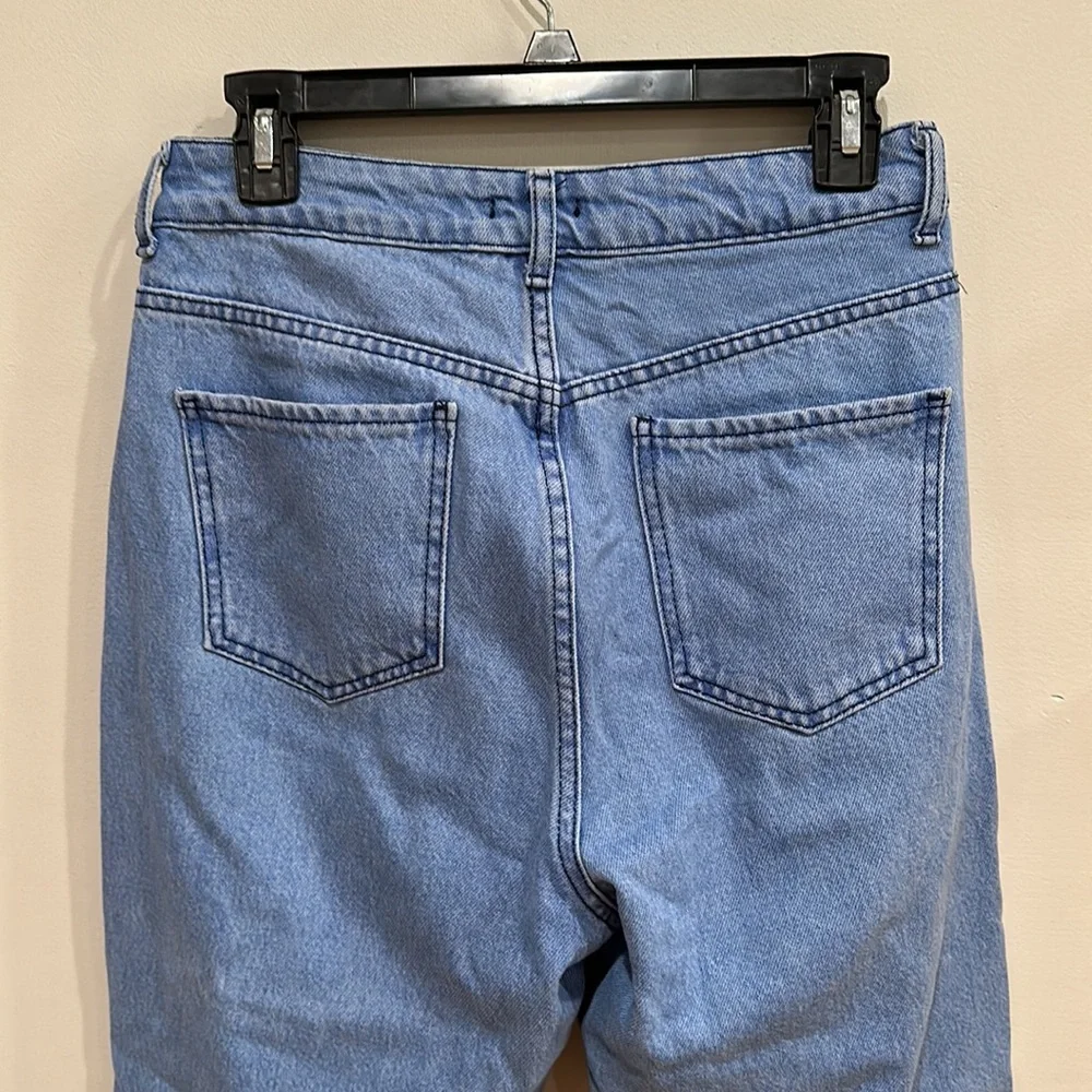 Nasty gal Womens Two Tone Mom Jeans medium and light wash blue jeans Size 6 - Picture 5 of 5